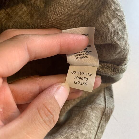 J Jill Shirt Womens 2X Plus Willow Linen Long Sleeve Button Up Lightweight - Picture 9 of 11